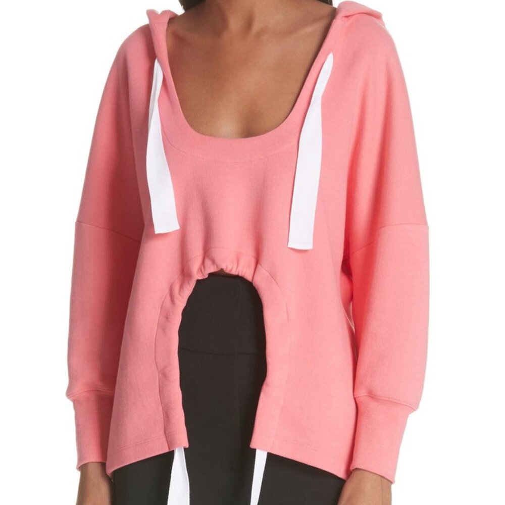Cut-out hem hoodie
